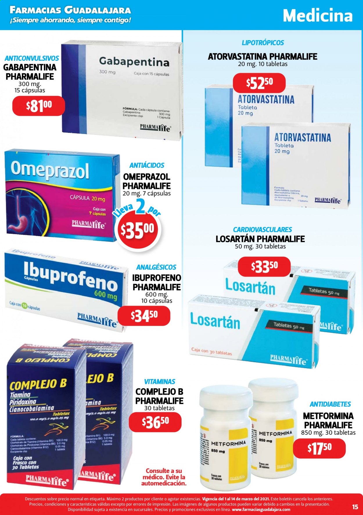 Catálogo Farmacias Guadalajara - 1.3.2021 - 14.3.2021.