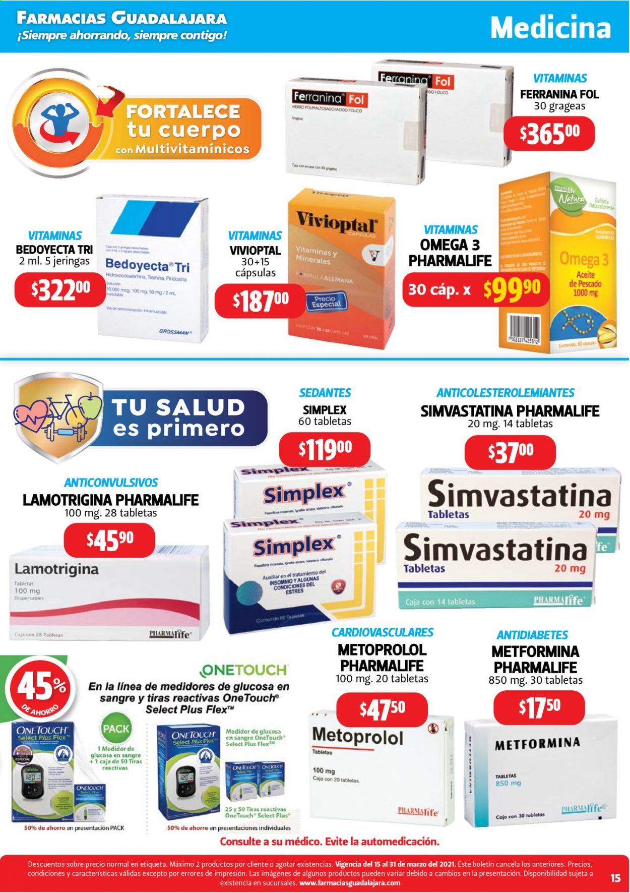 Catálogo Farmacias Guadalajara - 15.3.2021 - 31.3.2021.