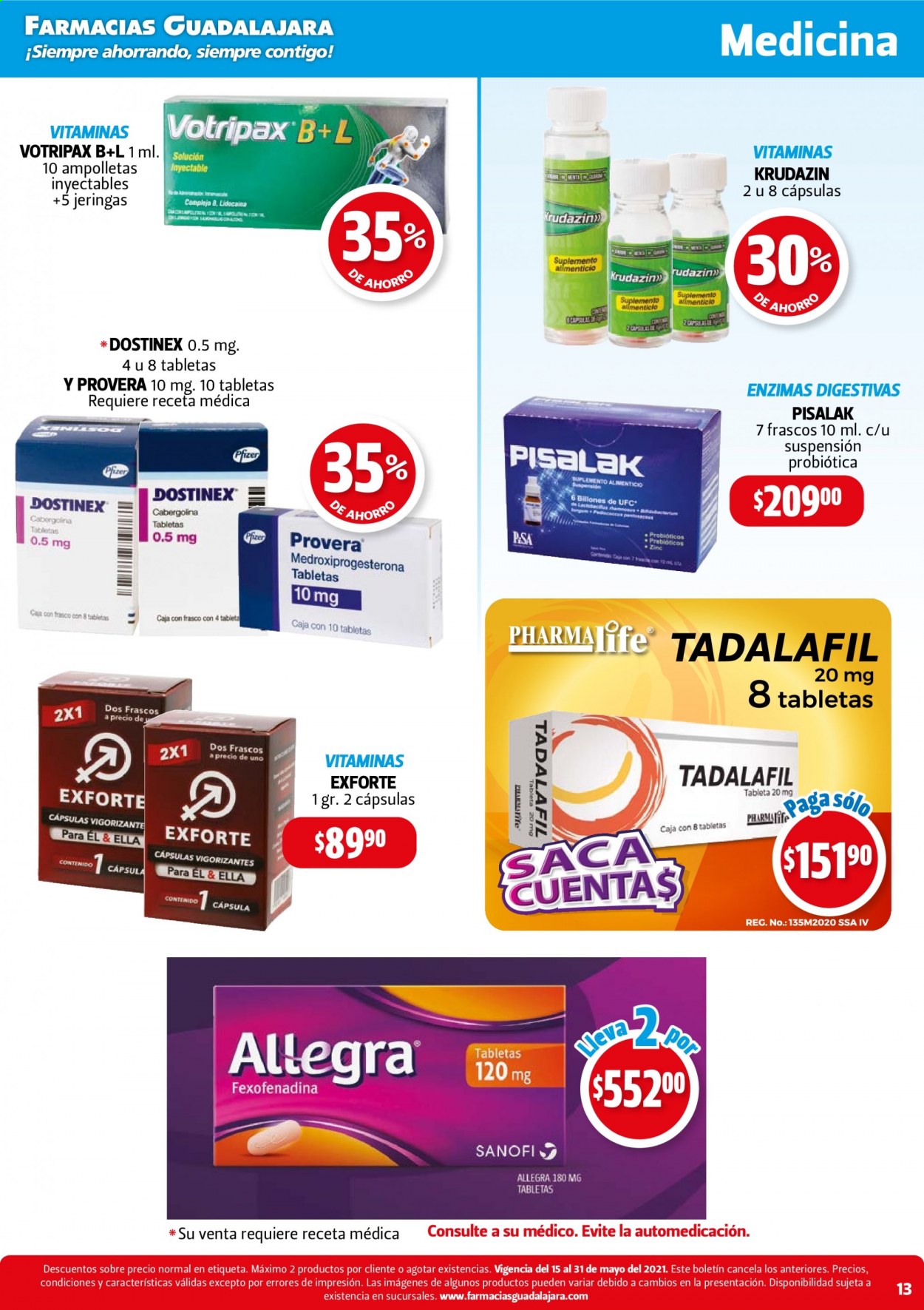 Catálogo Farmacias Guadalajara - 15.5.2021 - 31.5.2021.