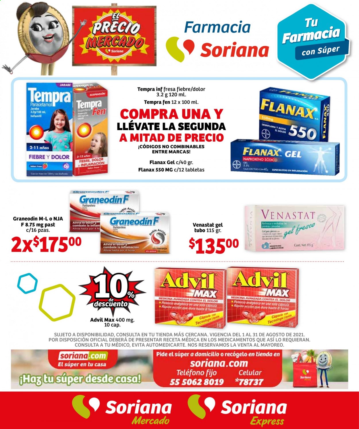 Catálogo Soriana - 1.8.2021 - 31.8.2021.