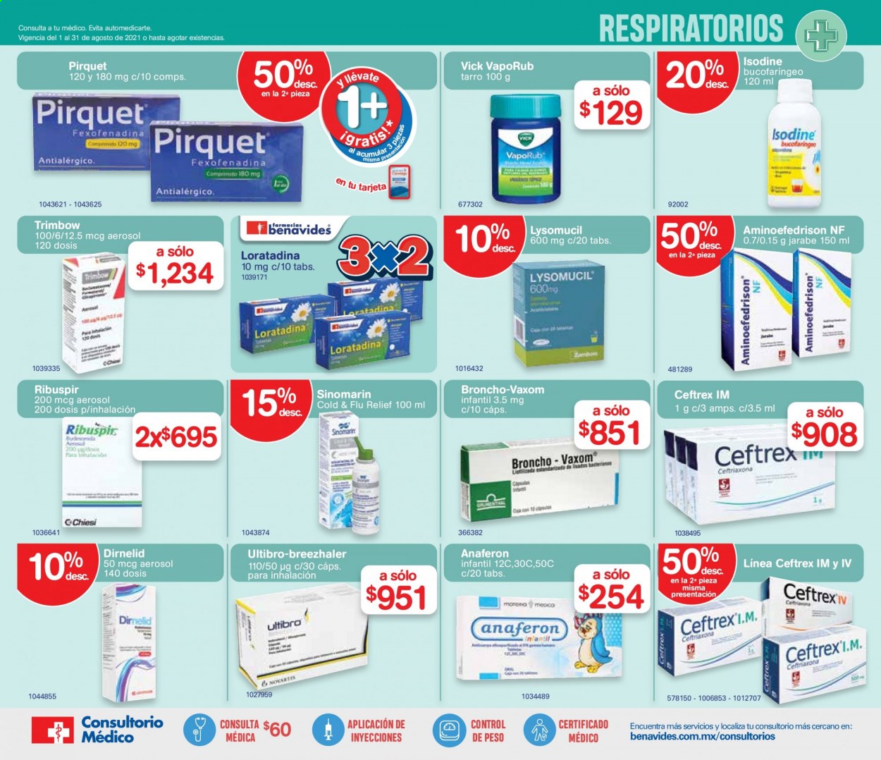 Catálogo Farmacias Benavides - 1.8.2021 - 31.8.2021.