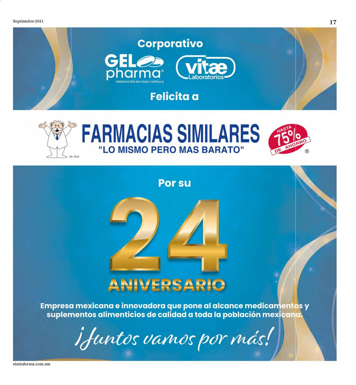Catálogo Farmacias Similares - 1.9.2021 - 30.9.2021.