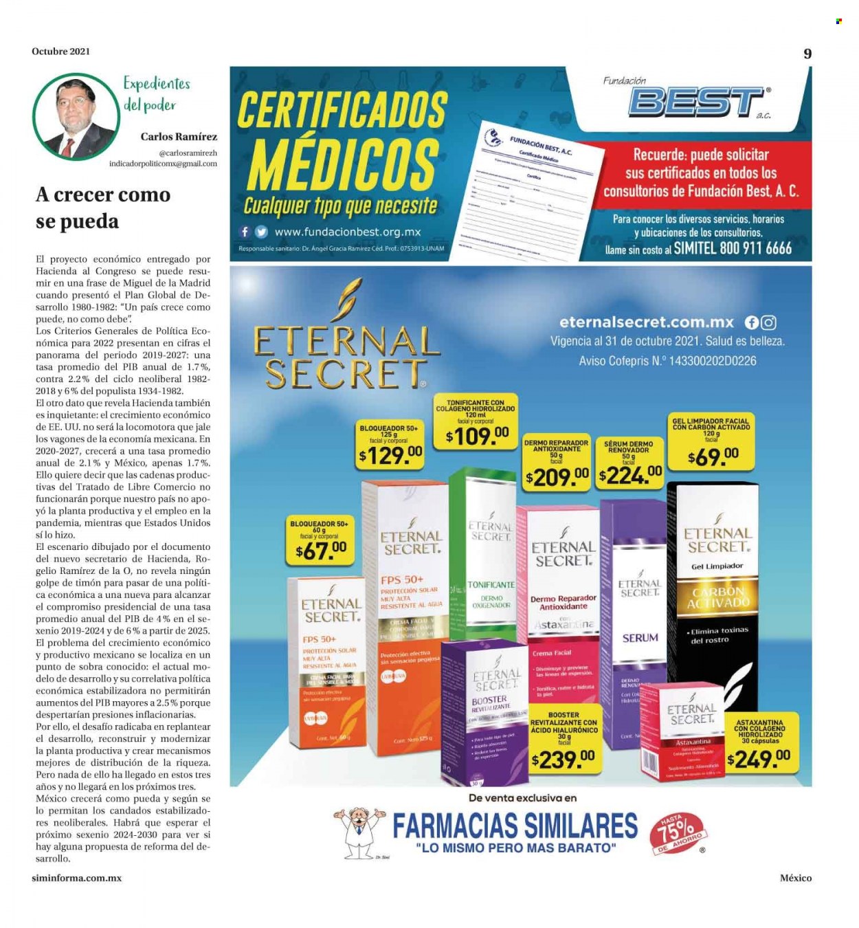 Catálogo Farmacias Similares - 1.10.2021 - 31.10.2021.