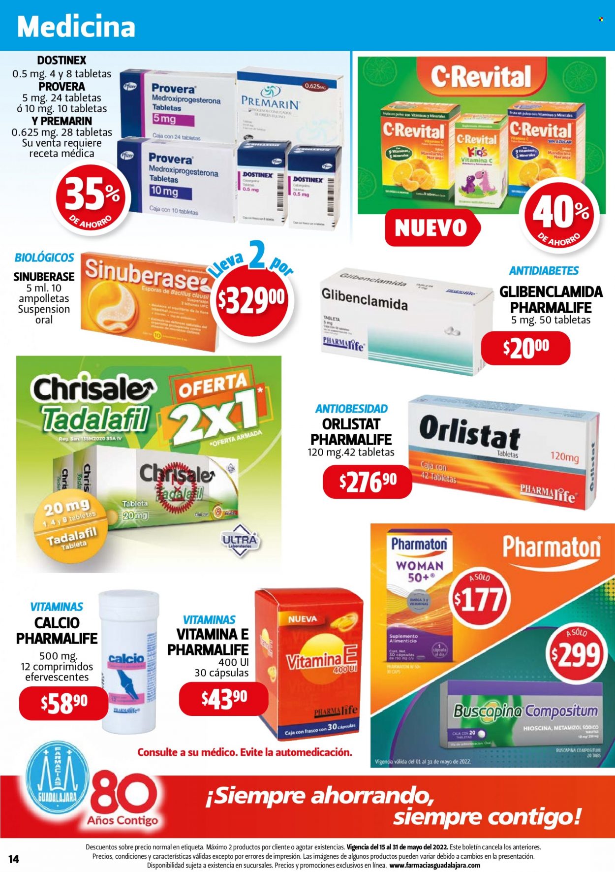 Catálogo Farmacias Guadalajara - 15.5.2022 - 31.5.2022.