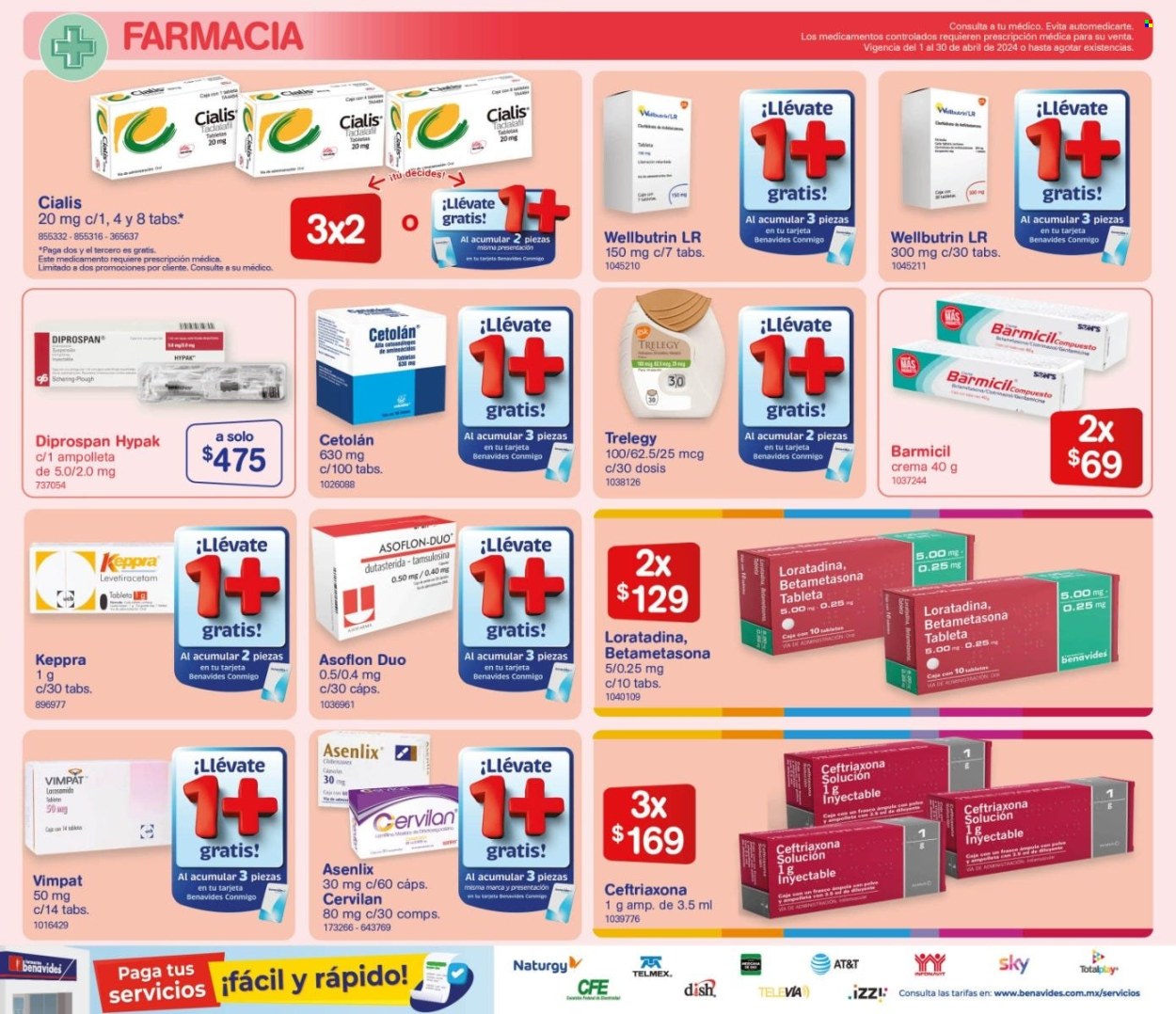 Catálogo Farmacias Benavides - 1.4.2024 - 30.4.2024.