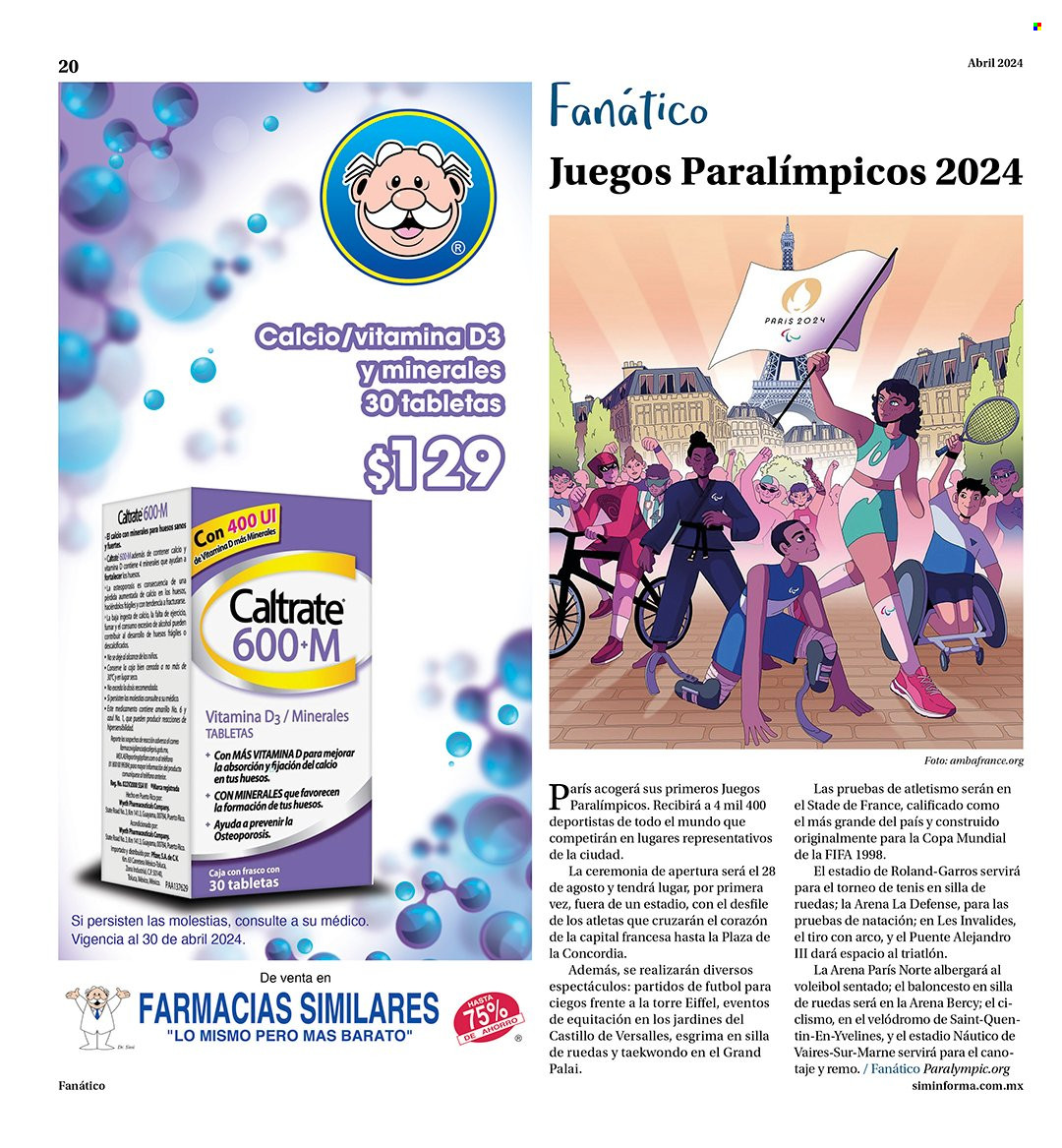 Catálogo Farmacias Similares - 1.4.2024 - 30.4.2024.