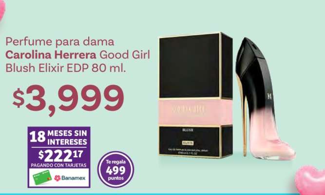 Perfume para dama Carolina Herrera Good Girl Blush Elixir EDP 80 ml