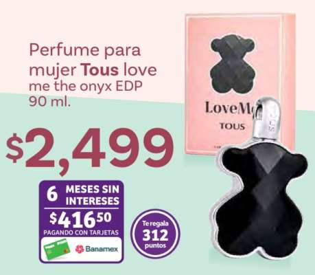 Perfume para mujer Tous love me the onyx EDP 90 ml