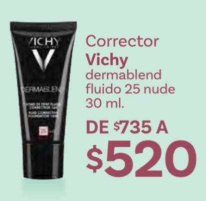 Corrector Vichy dermablend fluido 25 nude 30 ml