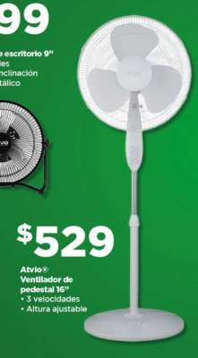 Atvio Ventilador de pedestal 16”